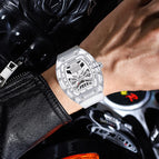 KIMSDUN New Transparent Richard Skull Hollow Automatic Mechanical Watch Men's Watch Fashion Miller K-2016A