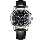 KIMSDUN Moon Phase Men's Watch Men's Fashion Watch Waterproof Multifunctional Chronograph Quartz Watch K-1801B