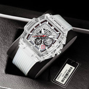 Kimsdun Multifunctional Waterproof Men's Watch Bucket Shape Transparent Men's and Women's Watch K-2150B