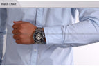 Winner340 Classic Look Men's Fashion Casual Hollow Luminous Semi-automatic Mechanical men Watch SLZ56