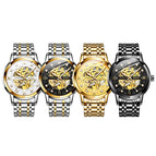 OLEVS Men's Watch Automatic Mechanical Watch Hollow design Watch Men's Watch 9901 steel