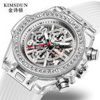 KIMSDUN men and women's watch Diamond transparent quartz watch waterproof net red watch men and women couple watches K-1983B