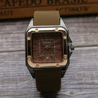 GOGOEY 2022 Square calendar boys' tape watch Rome scale men's Vintage Rubber Watch women's watch quartz watch women