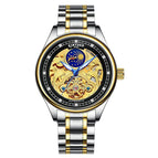 New KINYUED Skeleton Automatic Mechanical Watch Tourbillon Luminous Men's Waterproof Watch JYD-J033