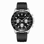 Pintime Watch Men's Six-Pin Fashion Watch Casual Slicon Quartz men waterproof Watch 2960