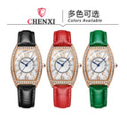 CHENXI New Ladies Watch Women's Watch Fashion Bucket Diamond Leather Waterproof Quartz men's casual Watch CX-319