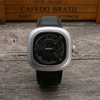 Punk Square Turntable Boys Watch Trendy Men's Turntable Fashion Clock All-Match Belt Quartz Watch 58991