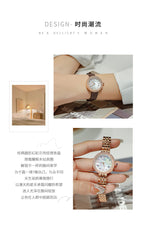 GUOU women's Watch female simple fashion temperament diamond round waterproof quartz watch belt niche ladies watch 8226
