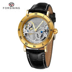 New men watch Forsining Fashion Double-Sided Hollow Carved Movement Automatic Mechanical Watch SLZe13