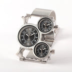 Oulm Men's Watch Quartz Watch Hot Sale Watch Mesh Belt Fashion Men's Watch Big Dial HT1167