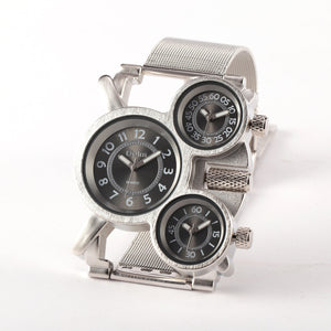 Oulm Men's Watch Quartz Watch Hot Sale Watch Mesh Belt Fashion Men's Watch Big Dial HT1167
