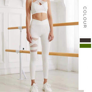Women's Long Leggings High Waist Elastic Quick Dry Pants running fitness sports yoga pants K951