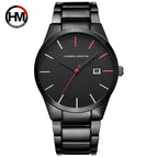 Hannah Martin Original Design Waterproof Tungsten Black Steel Strap Watches Business Calendar Quartz Men's watch HM-17551