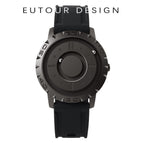EUTOUR Tidy black technology cool concept rimless design watch magnetic ball men's women's personalized creative watch male with box