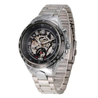 WINNER men watch fashion personaliy steel hollow auto mechanical men casual watch SLZ46