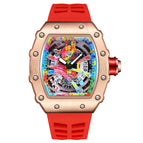 Pintime 2023 New Quartz men's Watch Live Popular Tourbillon Hollow out Trendy Men's quart Casual Watch 8133