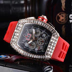 Men's watch Barrel-Shaped Square Diamond 6-Pin Quartz Watch European Fashion Men's Watch in Stock 8130