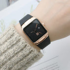 GOGO Silicone Tape square men's and women's watches fashion trend Mori women's watches calendar rubber belt quartz watch