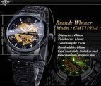 New Winner European and American Style Men's Fashion Casual Hollow out Mechanical Waterproof Automatic Mechanical men Watch SLZg108