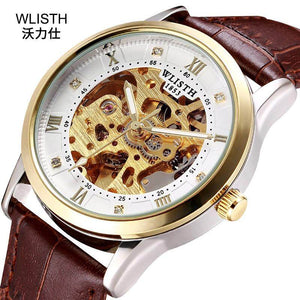 Mechanical Watch Skeleton Retro Men's Mechanical Watch Men's Watch Belt Watch Waterproof Watch 1003