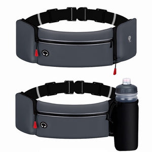Outdoor big water bottle sports waist bag fitness running waist bag waterproof sports mobile phone bag