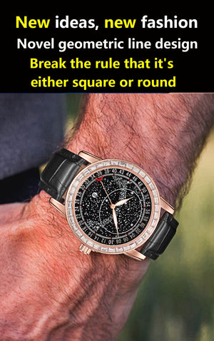Pintime Popular Business Fashion Men's Watch Waterproof Luminous Belt Quartz Watch 8158