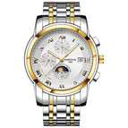 KIMSDUN Business Moon Phase Calendar Multifunctional Men's Mechanical Watch Men's Watch Waterproof Automatic Watch K-1894A