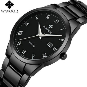 WWOOR 8830 Top Brand Fansion Men Stainless Steel 5ATM Waterproof Sports Watches