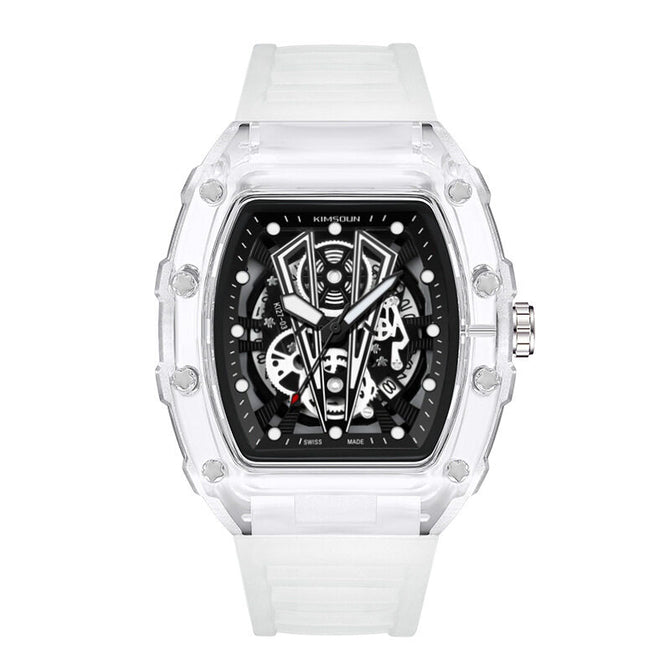 Kimsdun men's watch Full Transparent Quartz Fashion Waterproof Bucket Type Men's Watch K-2017B