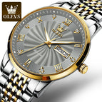 OLEVS men's Automatic mechanical watch luminous diamond waterproof watch men's business  watch 6630 men's causal watch