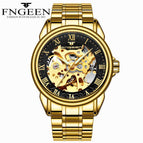 Fngeen Men's Watch Waterproof Fashion Student Men's Watch Double-Sided Hollow Automatic Mechanical Watch 8866