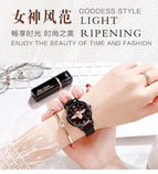 GEDI 9492 Fashion Casual Watch Hot Sale Women Korean Milanese Mesh Magnetic Strap Elegant Luxury Stainless Steel Waterproof Ladies Analog Quartz Wristwatch