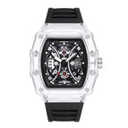 Kimsdun men's watch Full Transparent Quartz Fashion Waterproof Bucket Type Men's Watch K-2017B