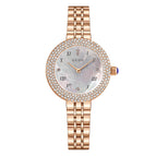 GUOU watch female simple fashion temperament diamond round waterproof quartz watch leather niche ladies watch 8226