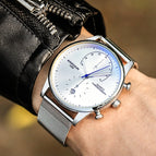 KIMSDUN Fashion ultra-thin watch men's trend multi-function waterproof quartz watch men's casual watch student K-1874B