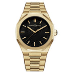 MAKAMBAKO Polygon Stainless Steel strap simple fashion Watch Men's Black waterproof quartz watch M-5015