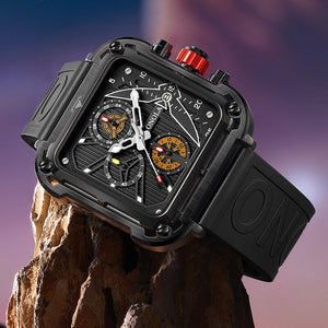 ONOLA ON6831 watch for men unique square watch men's multifunctional quartz waterproof tape watch