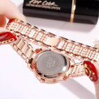 GEDI 2945 Fashion Casual Watch Hot Sale Women Elegant Luxury Diamonds Rhinestones Stainless Steel Waterproof Ladies Analog Quartz Wristwatch