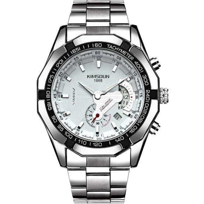 KIMSDUN watch men's simple casual waterproof quartz watch steel belt sports men's watch K-2004B