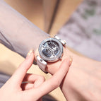 Prance Tiktok Online Celebrity Live Broadcast Popular Lover's Bridge Watch Diamond inlaid Quartz Belt Women's Watch Poetic Lover's Bridge Fashion Watch