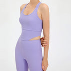 Sports Underwear Women's H-Shaped Beauty Back Yoga Clothes Running Fitness Top Breathable Nude Feel Yoga Vest