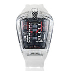 KIMSDUN Men's watch Trendy personality transparent men's watch silicone quartz  sports causal men's watch K-725D