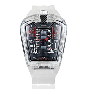 KIMSDUN Men's watch Trendy personality transparent men's watch silicone quartz  sports causal men's watch K-725D