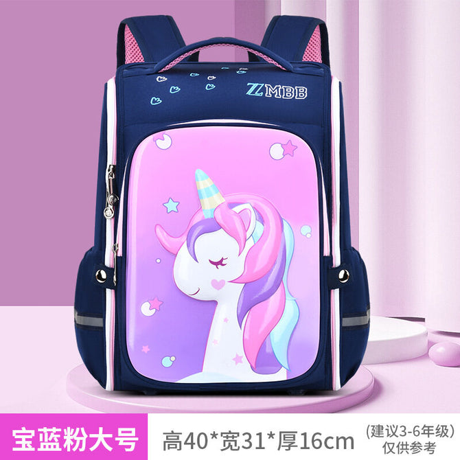 New Primary School Student Boy and Girl Schoolbag Cartoon Cute One-Piece All-Open Children's Backpack 5623