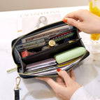 Touch screen mobile phone bag female diagonal RFID anti-theft brush multi-function shoulder transparent mini small bag wallet mobile phone bag SJ623