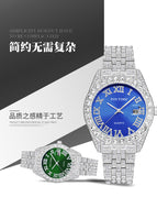 Pintime Watch Men's Quartz Popular Watch Diamond Dial casual men Simple calendar watch 1573