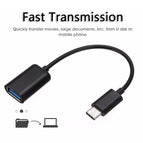 1pc Type-c Otg Data Cable USB 3.1 Type-c Otg Adapter Converter For Android Smart Phone Type-c Otg Data Cable For Xiaomi Huawei