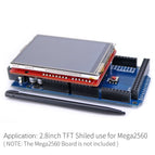 2.8 Inch TFT LCD Shield + 5V /3.3V ATMEGA328P Board Kit with TF Card Touch Pen USB Cable for Mega2560 And Compatible for Arduino