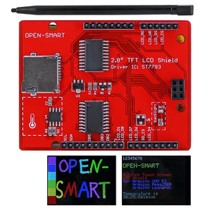 2.8 Inch TFT Touch LCD Screen Display Shield ST7783 Drive+ Touch Pen OnBoard Temperature Sensor Micro SD Card Module for Arduino