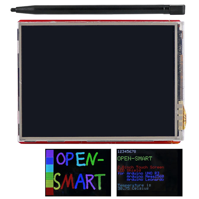 2.8 Inch TFT Touch LCD Screen Display Shield ST7783 Drive+ Touch Pen OnBoard Temperature Sensor Micro SD Card Module for Arduino